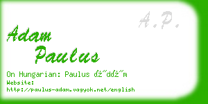 adam paulus business card